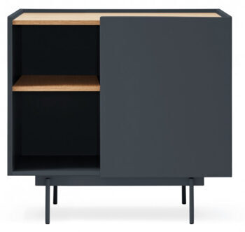 Design chest of drawers "OTTO" anthracite/oak - 90 x 78 cm