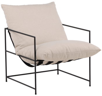 Design Sessel „Sedalia“ - Leinen Off White