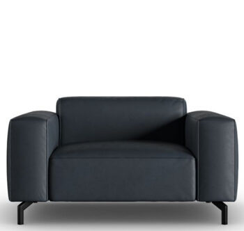 Designer leather armchair "Paradis" - Dark blue