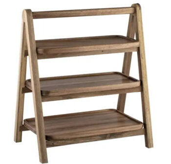 Gather acacia 3 tier serving tower
