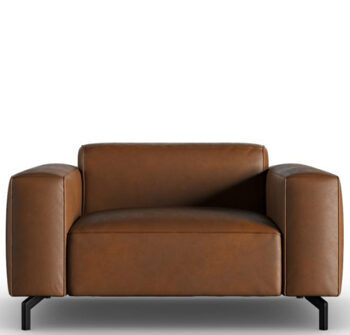 Designer leather armchair "Paradis" - Brown