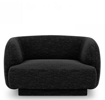 Design armchair "Miley" - Chenille Black