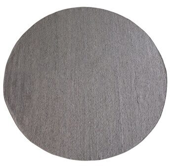 Hand knotted high quality wool carpet "Wooland" Ø 250 cm - Grey