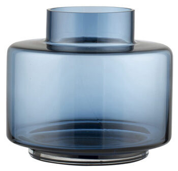 Mundgeblasene Vase Hedria Ø 18 cm - Blau