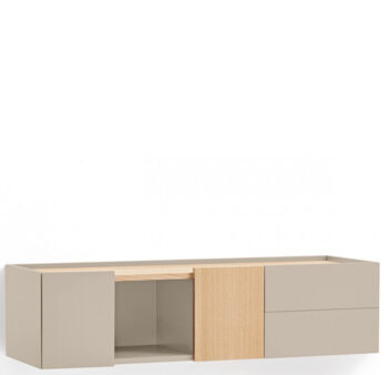 Design lowboard/wall console "OTTO" sand/oak - 110 x 35 cm