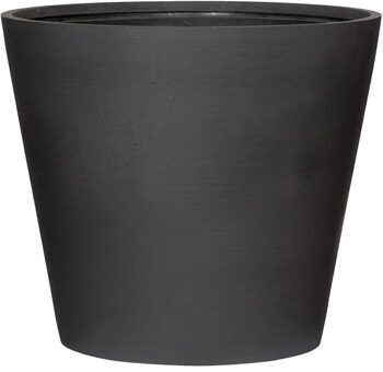 Pot de fleurs intérieur/extérieur de haute qualité "Refined Bucket M" Ø 58 cm/hauteur 50 cm - Volcan Noir