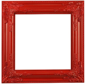 Cadre baroque décoratif "Venice" 42 x 42 cm - Rouge