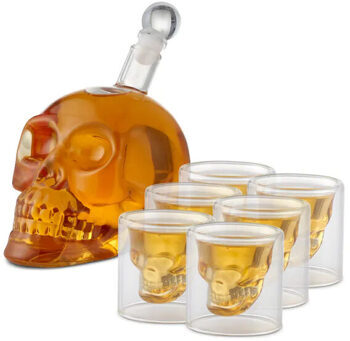 Hochwertiges „Skull Whisky“ Geschenkset