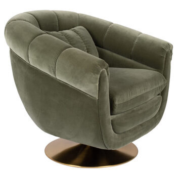 Swivel lounge chair "Member Olive
