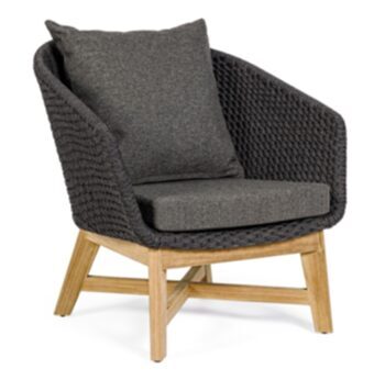 Luxurious design outdoor lounge chair "Coachella" - anthracite