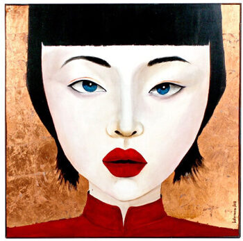 Handgemaltes Wandbild Chen Lu 100 x 100 cm