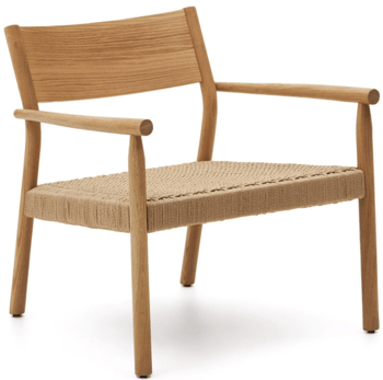 Hochwertiger Massivholz Design Sessel „Xalla“ mit Armlehnen - Eiche Natur