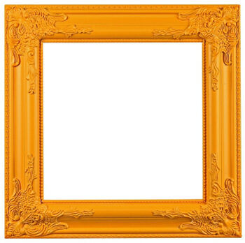 Decorative baroque frame "Venice" 42 x 42 cm - Orange
