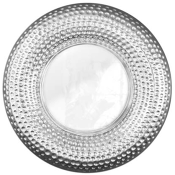 Round design wall mirror "Orient" Ø 60 cm, silver