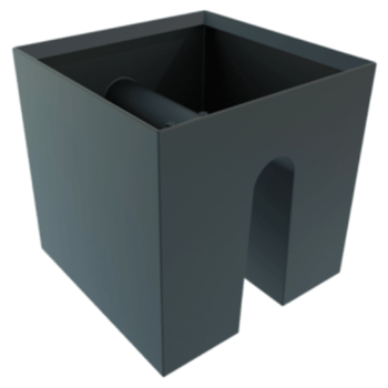 Balkonblumentopf Steckling Cube Graphit 30 cm