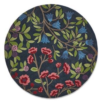 Round designer rug "Foraging" - hand-tufted, made of 100% pure new wool
