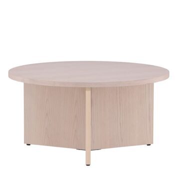 Modern coffee table "Saltö" Ø 65 cm, Whitewash