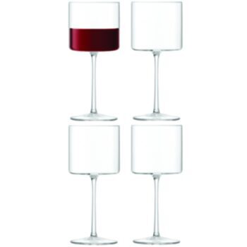 Mouth blown red wine glass Otis (set of 4)