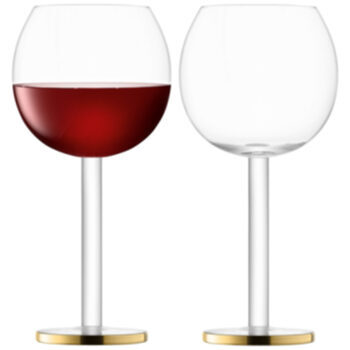 Mouth blown wine goblet "Luca" 320 ml (set of 2)