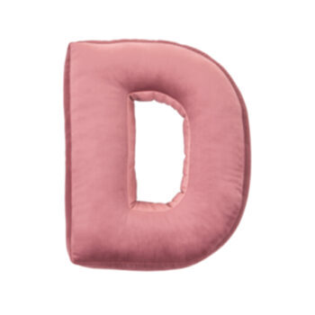 Buchstabenkissen „D“ aus Samt 40 cm