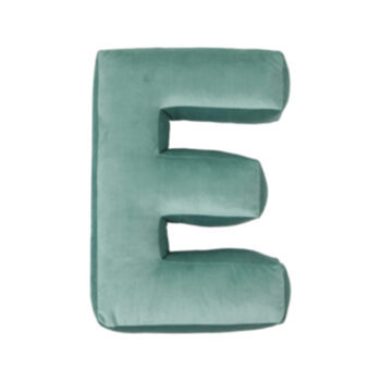 Buchstabenkissen „E“ aus Samt 40 cm