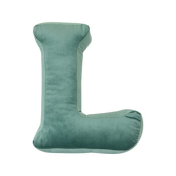 Velvet letter cushion "L" 40 cm