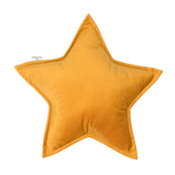 Samtkissen Star Ø 55 cm - Gelb