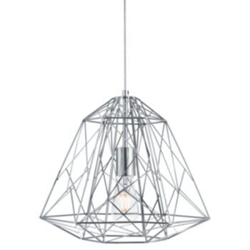 Pendant lamp "Geometric Cage" Ø 39 cm - silver