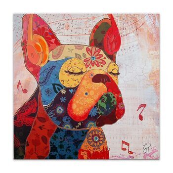 Canvas painting "Bulldog" 80x80 cm
