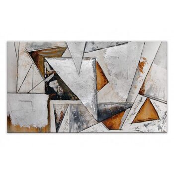 Hand painted picture "Triangles" 80 x 140 cm