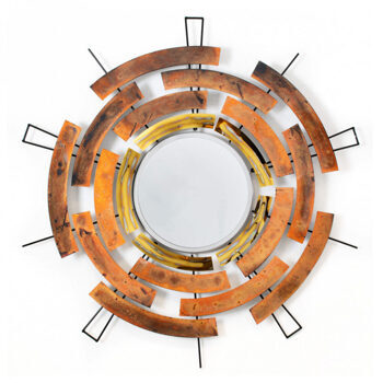 Round design mirror Magneto II Ø 92 cm