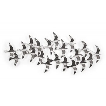 3D-Wandskulptur „Flying Gulls“ 61x136 cm
