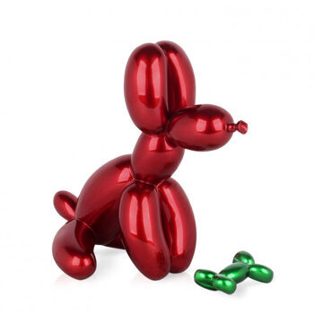 Design-Skulptur Ballonpudel - Rot