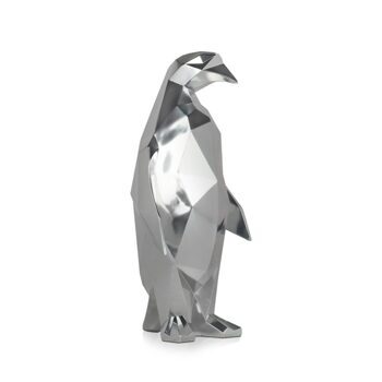 Design-Skulptur Pinguin 50 cm - Silber