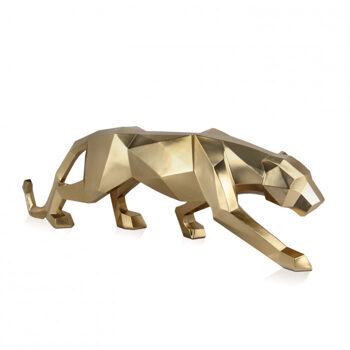 Design sculpture panther 31 x 99 cm - Gold