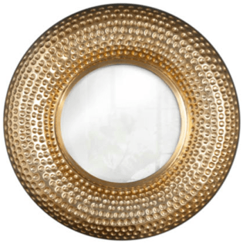 Round design wall mirror "Orient" Ø 60 cm, gold