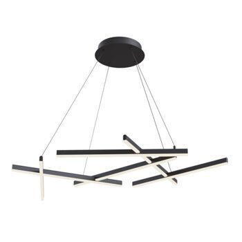 Höhenverstellbare LED-Hängelampe „Line“ Black Ø 101 cm
