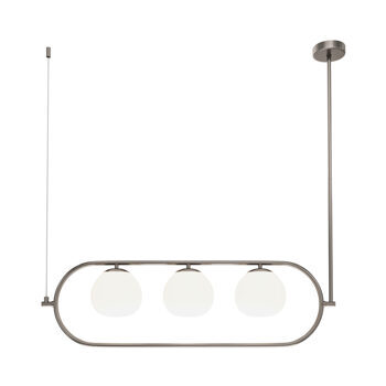 Adjustable hanging lamp "Erich" 3 flames, silver 89 x 137 cm