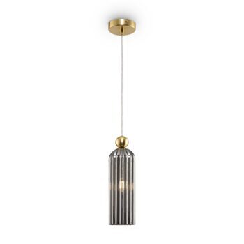 Elegant hanging lamp "Antic" smoked glass Ø 10/ H 34.7 cm