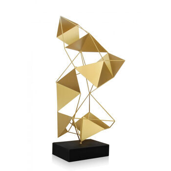Design-Objekt „Golden Triangles“ 60 cm
