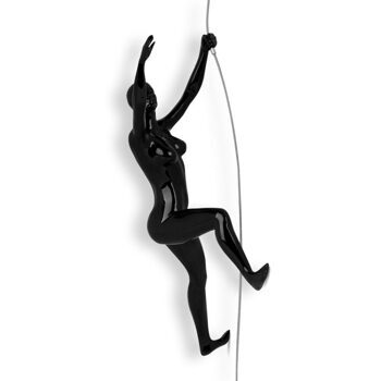 Design-Skulptur Bergsteigerin II 31 x 16 cm - Schwarz