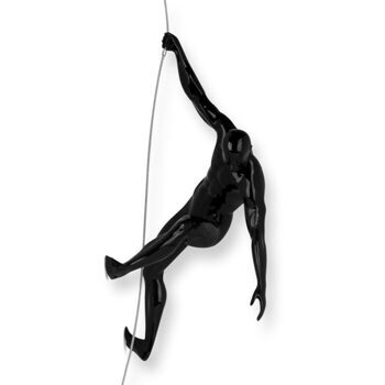 Design-Skulptur Bergsteiger II 31 x 16 cm - Schwarz