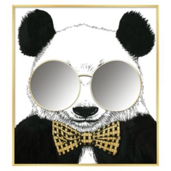 Grand tableau design et original "Panda" avec effet 3D, 130 x 118 cm