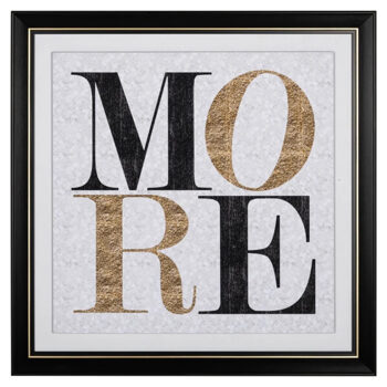 Design Wandbild „More“ mit Holzrahmen, 90 x 90 cm