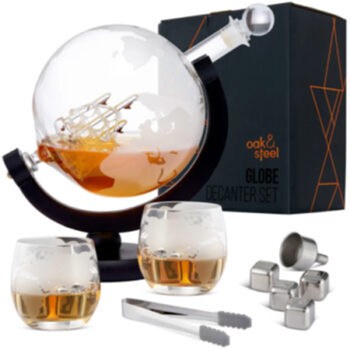 Hochwertiges „Globe Whisky“ Geschenkset