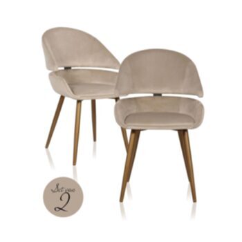 set of 2 design armchair "Denny