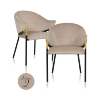set of 2 design armchair "Jocasta