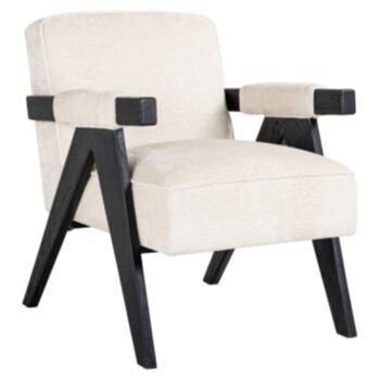 Design armchair "Cooper" - White Chenille