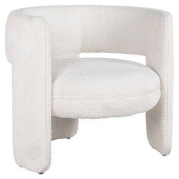 Design armchair "Lima" - Sheep White