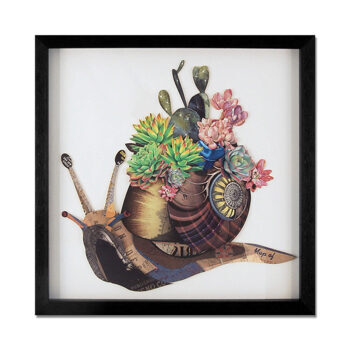 3D-Effekt Bild „Snail II“ 40x40 cm
